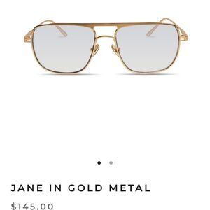 Gold Metal Aviator Sunglasses